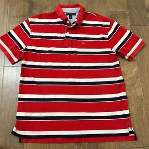 Tommy Hilfiger Men's‎ Striped Polo Shirt Multicolor Size L Classic Fit
